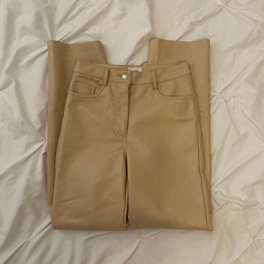 Aritzia wilfred leather melina pants